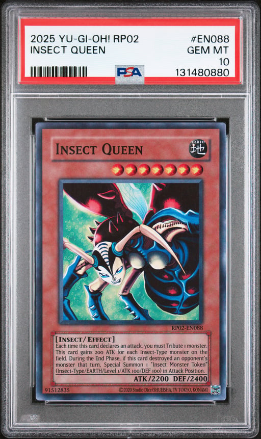 2025 YU-GI-OH! RP02-RETRO PACK 2 EN088 INSECT QUEEN PSA 10