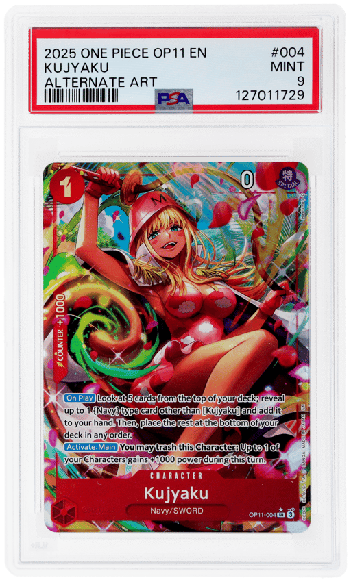 2025 One Piece A Fist of Divine Speed Alternate Art Kujyaku #004 PSA 9