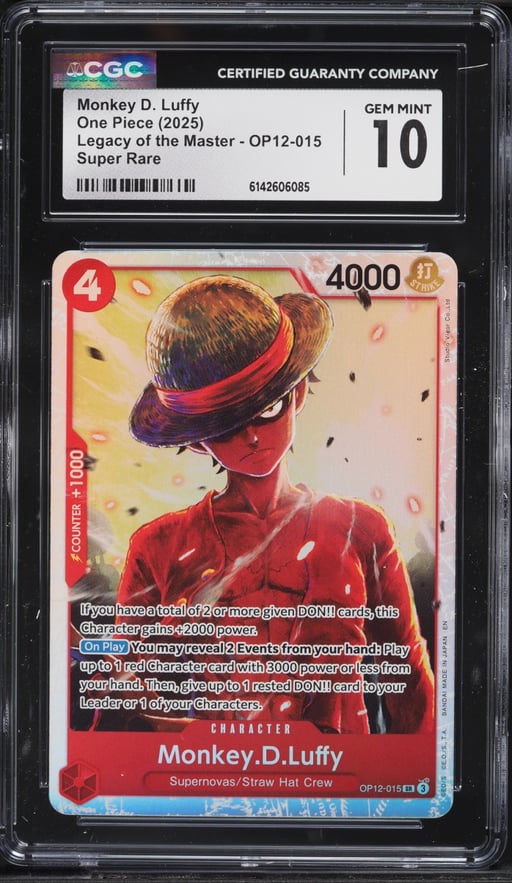2025 One Piece Legacy Of The Master SR Monkey D. Luffy #OP12-015 CGC 10 GEM MINT