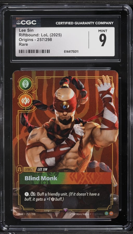 2025 Riftbound League Of Legends LoL Origins Lee Sin #257 CGC 9 MINT