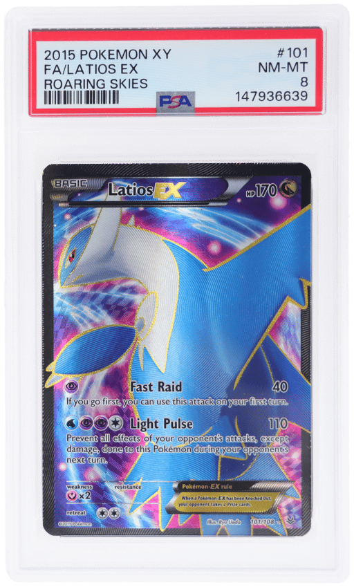 2015 Pokemon XY Roaring Skies Latios Ex #101 PSA 8
