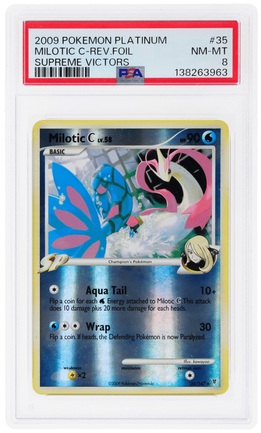 2009 Pokemon Platinum Supreme Victors Reverse Holo Milotic C #35 PSA 8