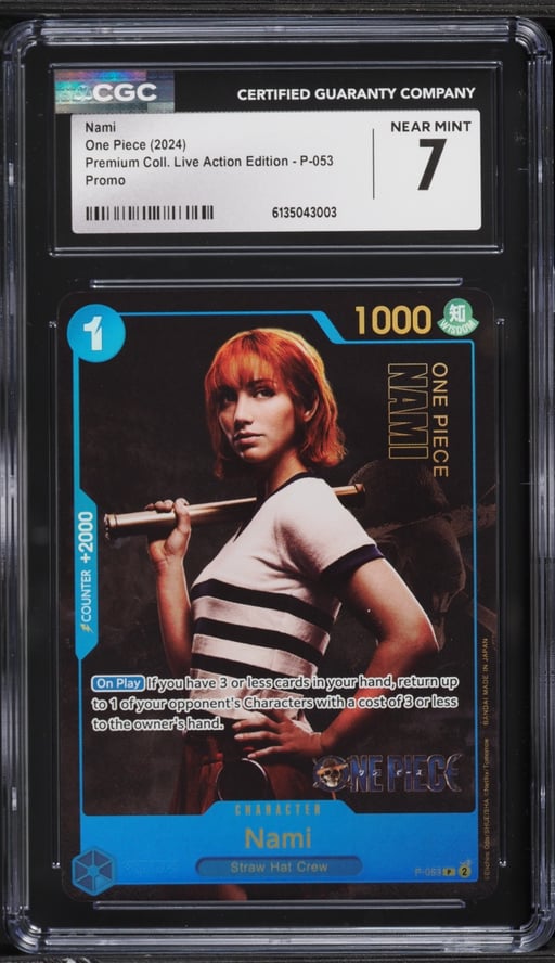 2024 One Piece Promo Premium Collection Live Action Edition Alt Art Nami #P-053 CGC 7 NRMT