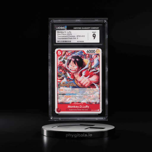 2023 One Piece Promo Tournament Pack Vol. 5 SR Monkey D. Luffy #ST01-012 CGC 9 MINT