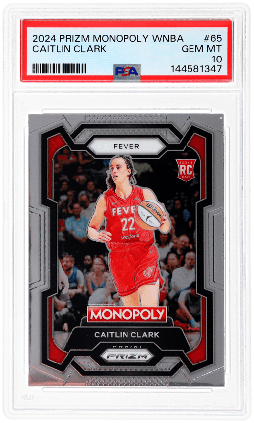 2024 Panini Prizm Monopoly WNBA Caitlin Clark #65 PSA 10