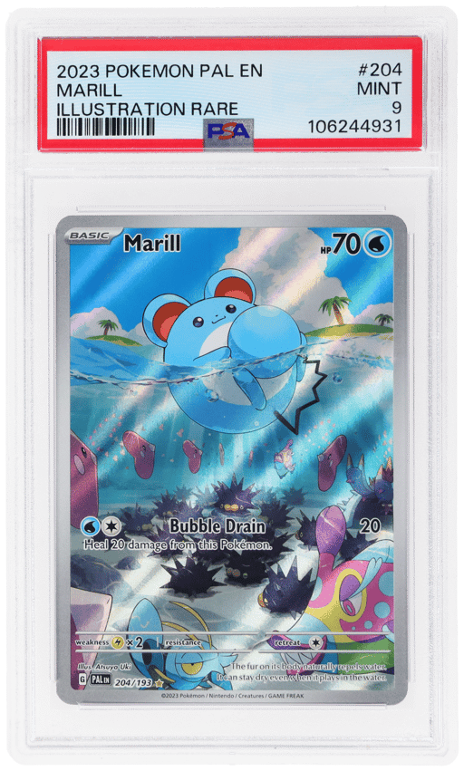 2023 Pokemon Scarlet and Violet Paldea Evolved Illustration Rare Marill #204 PSA 9