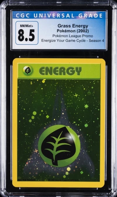 2002 POKEMON GRASS ENERGY CGC 8.