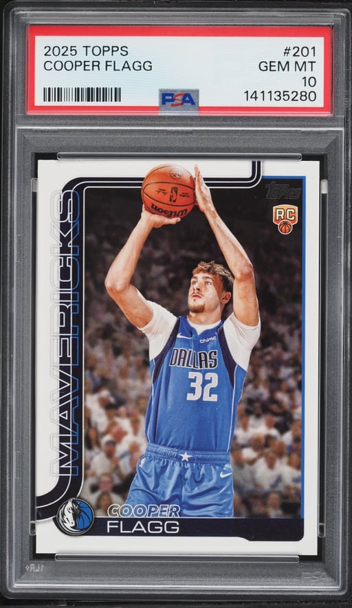 2025 Topps Basketball Cooper Flagg ROOKIE #201 PSA 10 GEM MINT