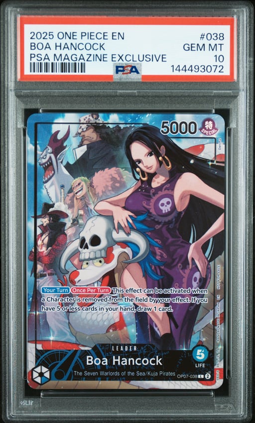 2025 ONE PIECE PROMOS 038 BOA HANCOCK PSA MAGAZINE EXCLUSIVE PSA 10