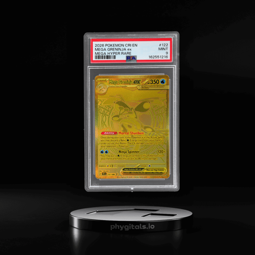 2026 Pokemon Mega Evolution Chaos Rising Mega Hyper Rare Mega Greninja Ex #122 PSA 9