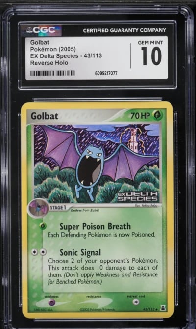 2005 Pokemon EX Delta Species Reverse Holo Golbat #43 CGC 10 GEM MINT