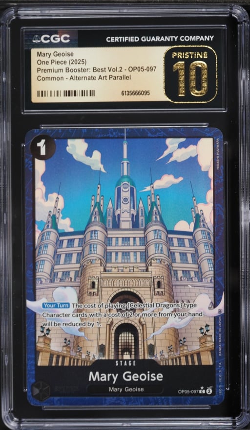 2025 One Piece Premium Booster Best Vol.2 Alt Art Mary Geoise #OP05-097 CGC 10 PRISTINE