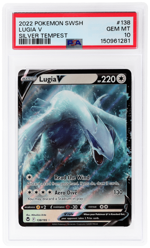 2022 Pokemon Sword and Shield Silver Tempest Lugia V #138 PSA 10