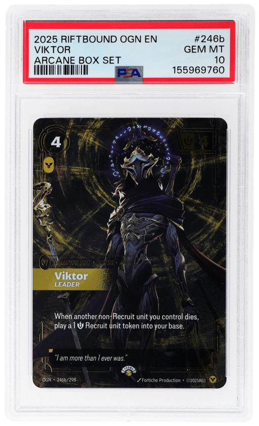 2025 Riftbound League of Legends Origins Arcane Box Set Viktor Leader #246b PSA 10