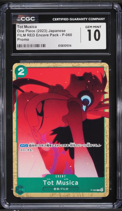 2023 One Piece Japanese Promo FILM RED Encore Pack Tot Musica #P-060 CGC 10 GEM MINT