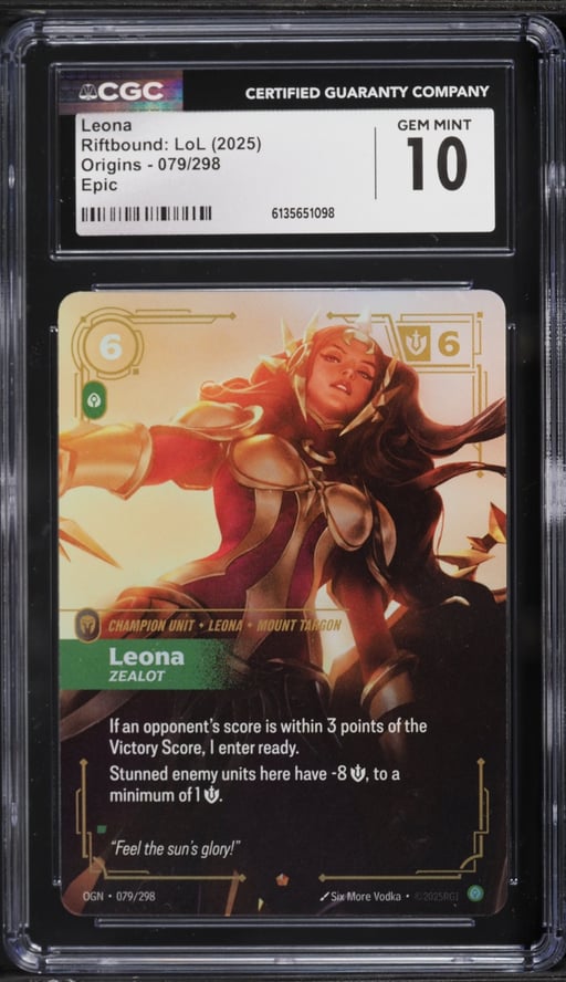2025 Riftbound: LoL Origins Leona #079 CGC 10 GEM MINT