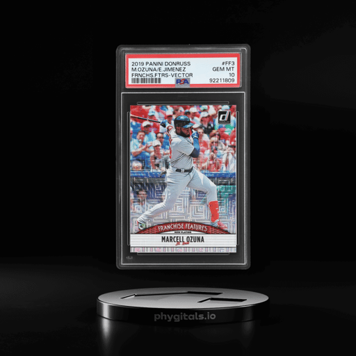 2019 Panini Donruss Franchise Features Vector Eloy Jimenez/Marcell Ozuna #FF3 PSA 10