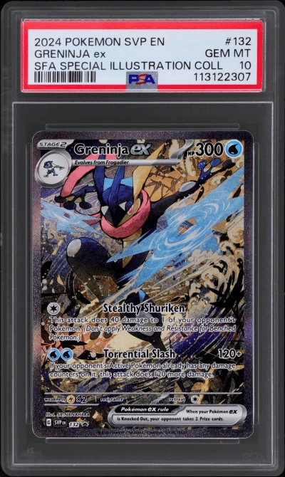 2024 Pokemon Scarlet and Violet Black Star Promo Shrouded Fable Special Illustration Collection Greninja Ex #132 PSA 10