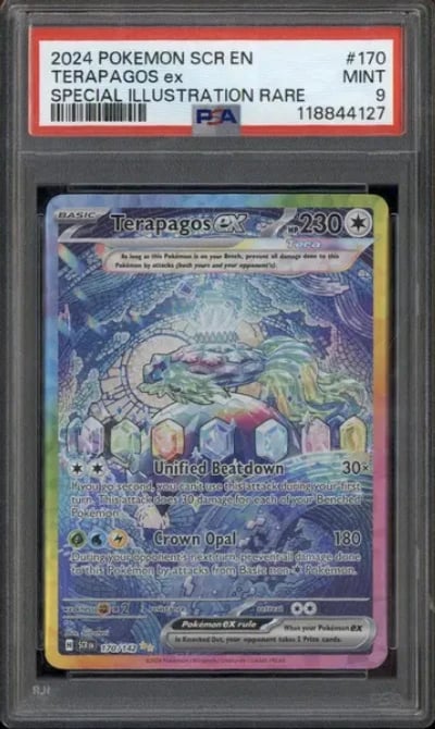 2024 Pokemon SV Stellar Crown - SCR EN #170/142 Terapagos ex PSA 9