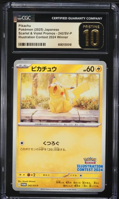 2025 Pokemon Japanese SV Promo Illustration Contest Winner Pikachu #242 CGC 10