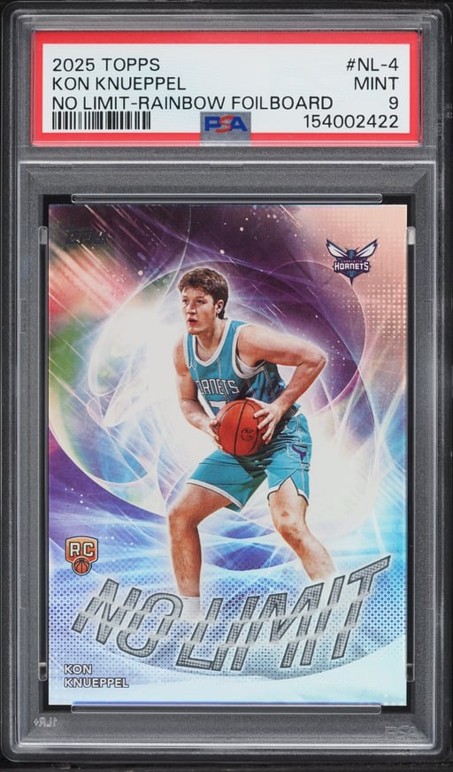 2025 Topps No Limit Rainbow Foilboard Kon Knueppel ROOKIE #NL-4 PSA 9 MINT