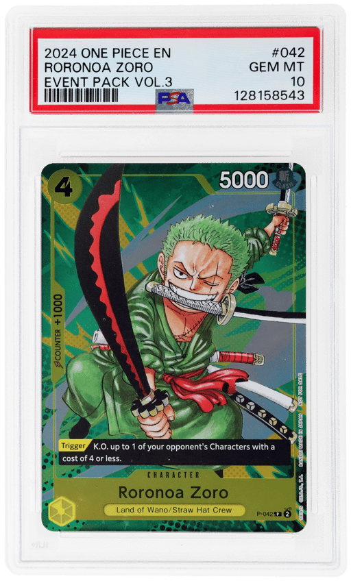 2024 One Piece Event Pack Volume 3 Roronoa Zoro #042 PSA 10