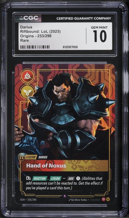 2025 Riftbound League Of Legends LoL Origins Darius #253 CGC 10 GEM MINT