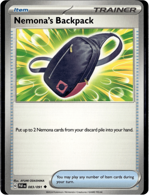 2024 Nemona's Backpack #83 Paldean Fates