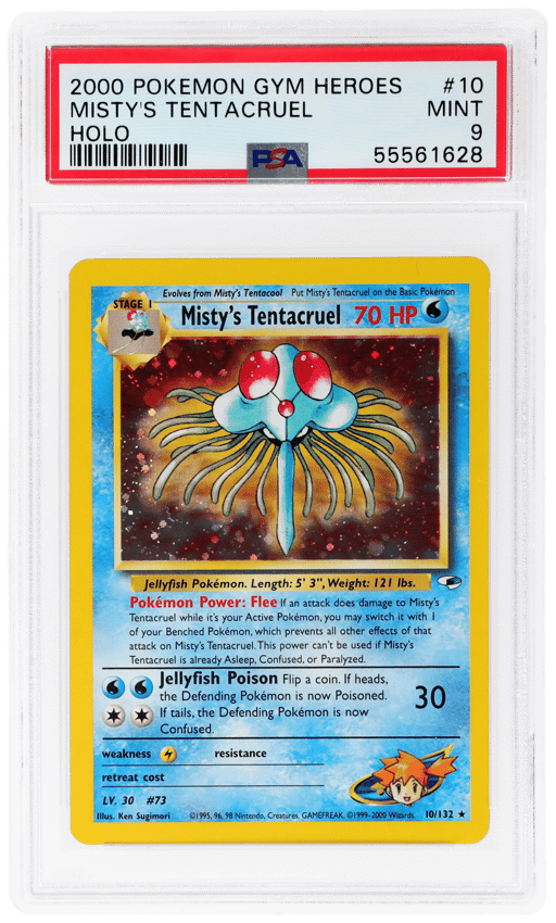 2000 Pokemon Gym Heroes Holo Misty's Tentacruel #10 PSA 9