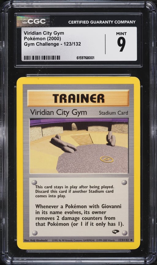 2000 Pokemon Gym Challenge Viridian City Gym #123 CGC 9 MINT