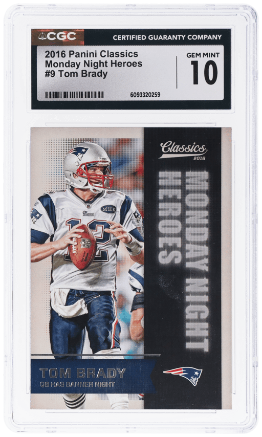 2016 Panini Classics Monday Night Heroes Tom Brady #9 CGC 10