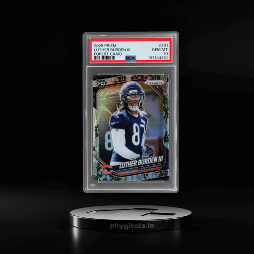 2025 Panini Prizm Forest Camo Prizm Luther Burden III #331 6/15 PSA 10