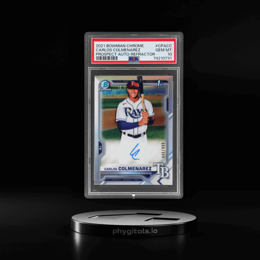 2021 Bowman Chrome Prospect Autograph Refractor Carlos Colmenarez #CPACC 446/499 PSA 10