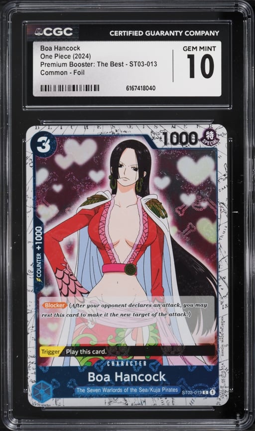 2024 One Piece Premium The Best Foil Boa Hancock #ST03-013 CGC 10 GEM MINT