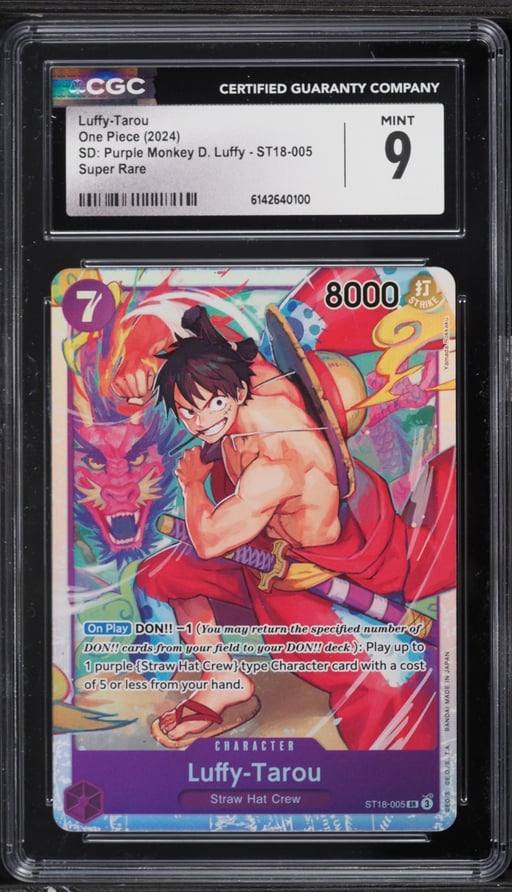 2024 One Piece Starter Deck Purple Monkey D. Luffy SR Luffy-Tarou #ST18-005 CGC 9 MINT