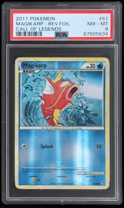 2011 Pokemon Call of Legends Reverse Holo Magikarp #61 PSA 8