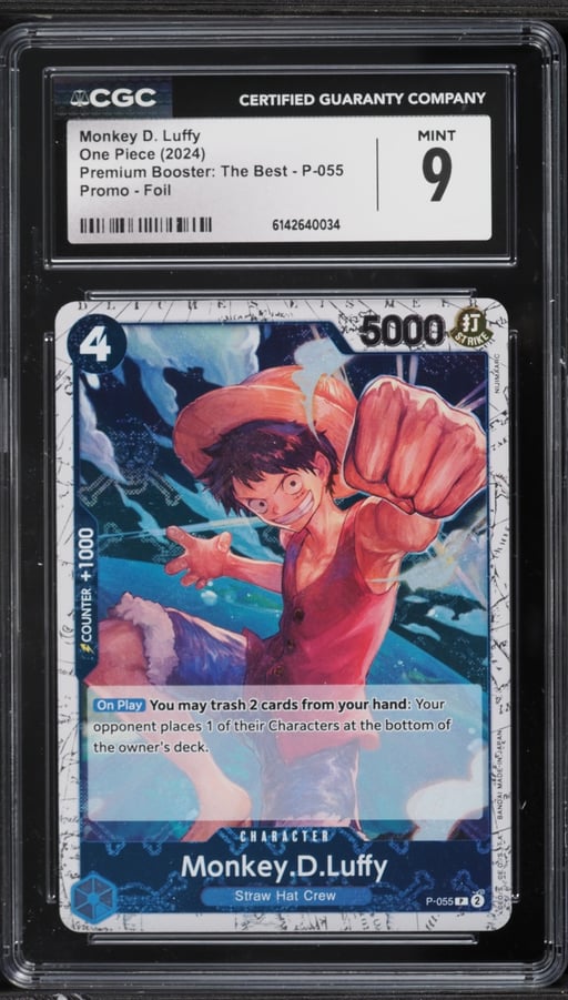 2024 One Piece Premium The Best Foil Monkey D. Luffy #P-055 CGC 9 MINT