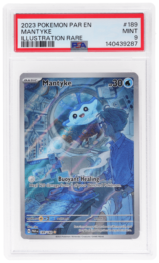2023 Pokemon Scarlet and Violet Paradox Rift Illustration Rare Mantyke #189 PSA 9