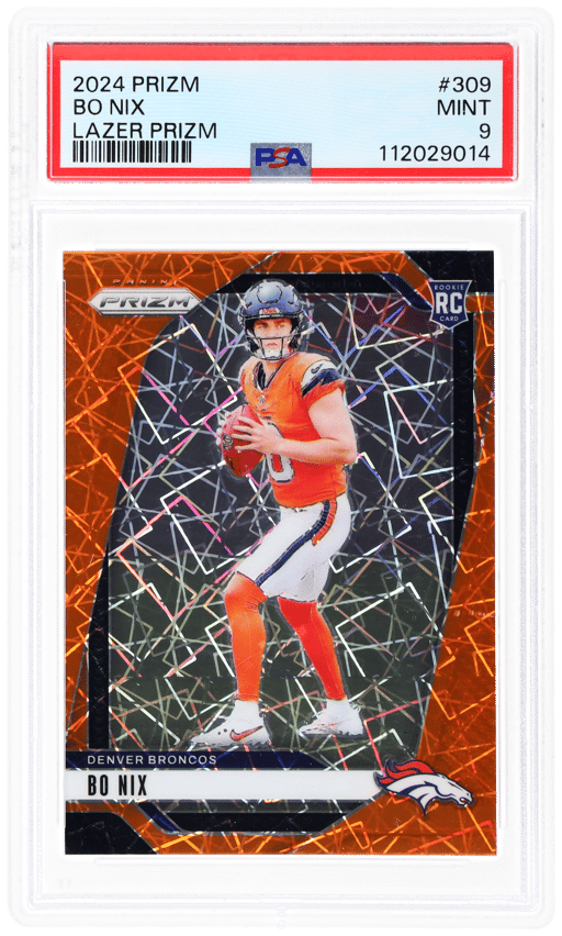 2024 Panini Prizm Lazer Prizm Bo Nix #309 PSA 9