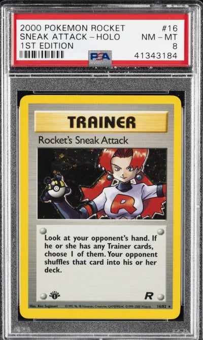 2000 POKEMON ROCKET 1ST ED #16 R