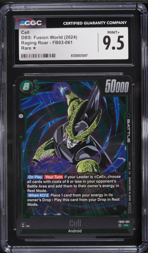 2024 DBS: Fusion World Raging Roar Cell #FB03-061 CGC 9.5 MINT+