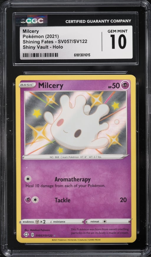 2021 Pokemon SWSH Shining Fates Shiny Vault Holo Milcery #SV057 CGC 10 GEM MINT