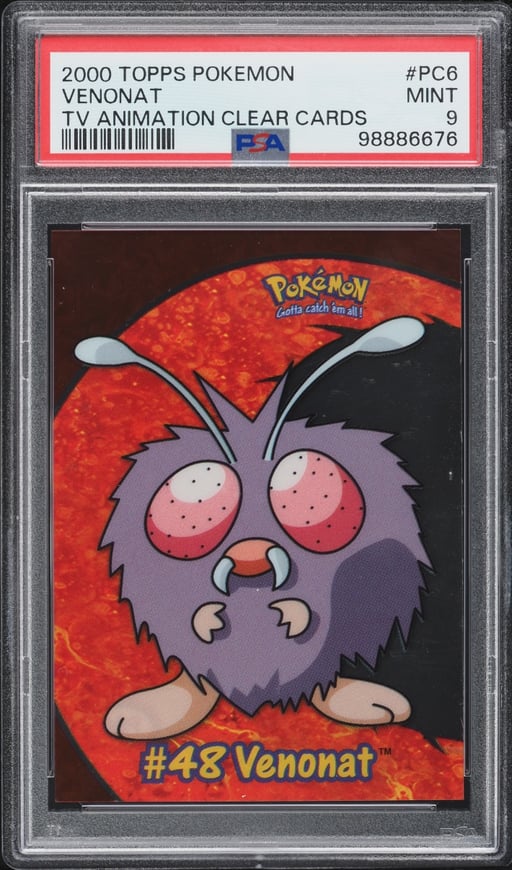 2000 Topps Pokemon TV Animation Clear Cards Venonat #PC6 PSA 9 MINT