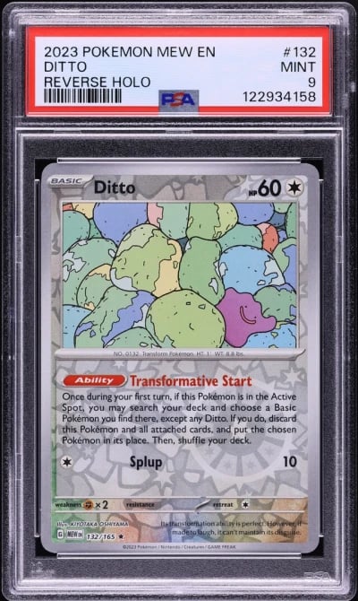 2023 Pokemon Scarlet & Violet 151 Reverse Holo Ditto #132 PSA 9 MINT