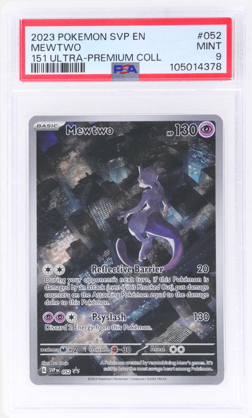 2023 Pokemon Scarlet and Violet Black Star Promo 151 Ultra Premium Collection Mewtwo #052 PSA 9