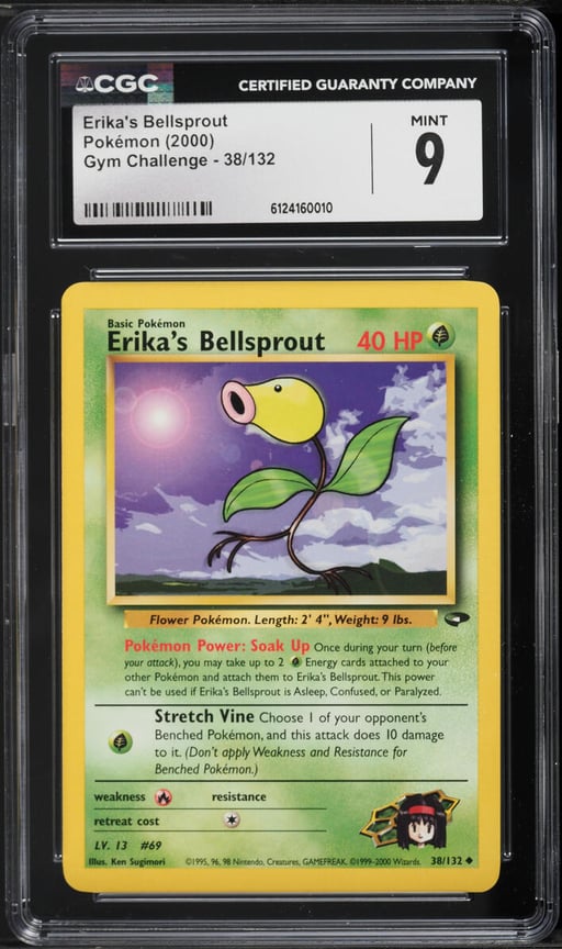 2000 Pokemon Gym Challenge Erika's Bellsprout #38 CGC 9 MINT