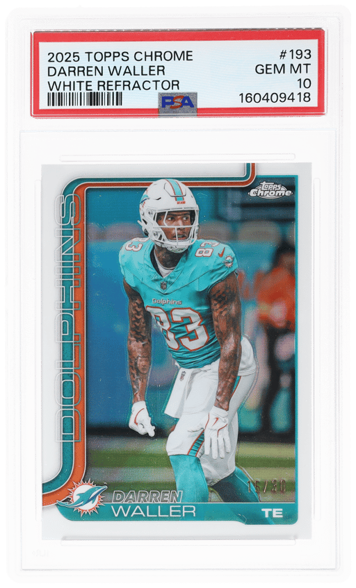 2025 Topps Chrome White Refractor Darren Waller #193 15/30 PSA 10