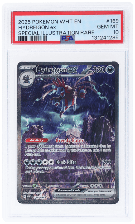 2025 Pokemon Scarlet and Violet White Flare Special Illustration Rare Hydreigon Ex #169 PSA 10