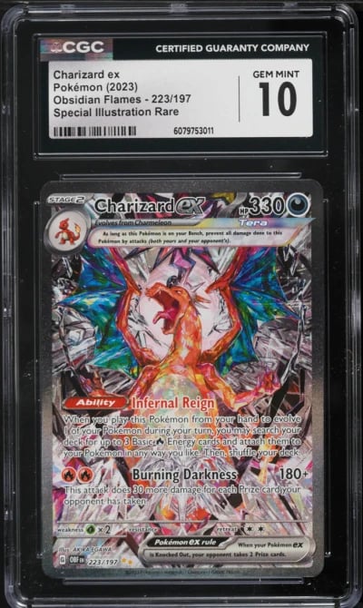 2023 Pokemon Scarlet & Violet Obsidian Flames SIR Charizard ex #223 CGC 10 GEM MINT