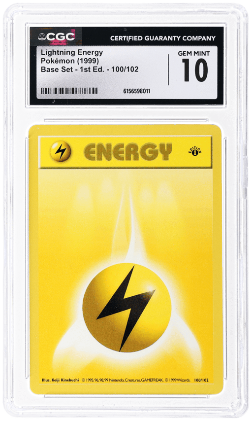 1999 Base Set - 1st Edition English Lightning Energy #100 CGC 10